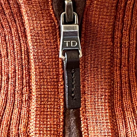 Thomas Dean Extra Fine Merino Wool 1/4 Zip Sweater - Picture 5 of 6